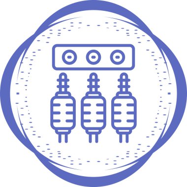 Jack Connector simgesi, vektör illüstrasyonu