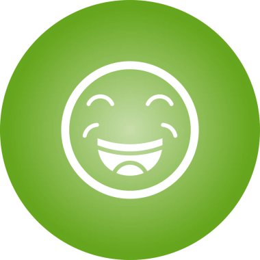 Gülümseme simgesi vektör illüstrasyonu 