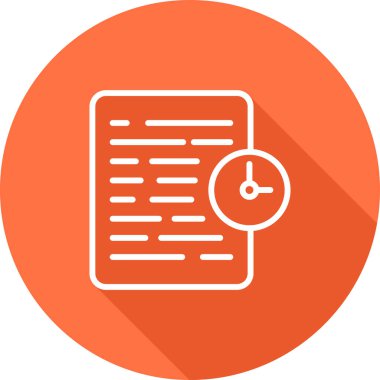 Belge Geçmişi ikon vektör illüstrasyonu