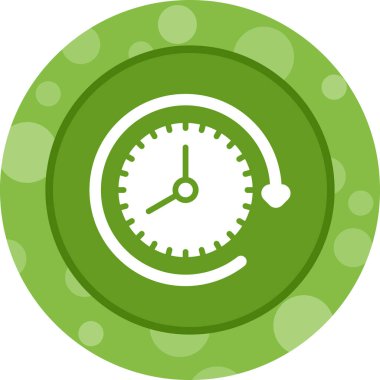 Ok ağ simgesi, vektör illüstrasyonlu saat 