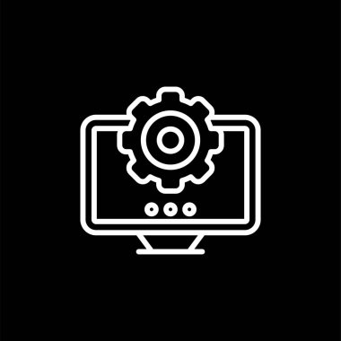 Ayarları satırı simgesi, vektör çizim 