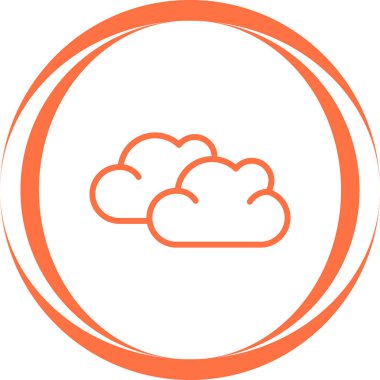 Bulut simgesi web basit illüstrasyon