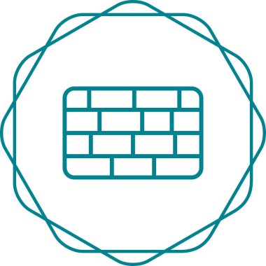 Firewall web simgesinin vektör illüstrasyonu      