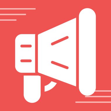 megafon web simgesi, vektör çizim