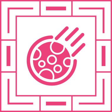 Meteor simgesi. Sosyal medya, uygulama ve web tasarımı için basit vektör sembolü.  