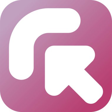 Köşedeki simgenin vektör illüstrasyonu