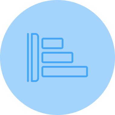 Web ve mobil için sol Hizalama simgesi, vektör illüstrasyonu