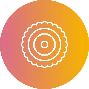 Bisküvi simgesi, vektör illüstrasyonu basit tasarım