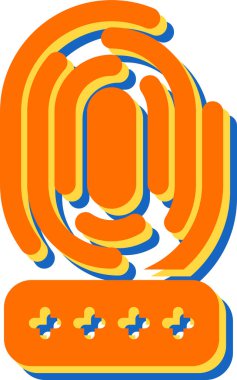 Biyometrik simgenin temel doğrusal çizimi