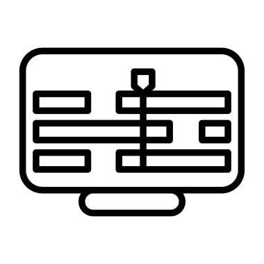 Zaman Çizgisi Web simgesi vektör çizimi