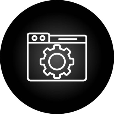 Web tarayıcı simgesi, vektör illüstrasyonu basit tasarım