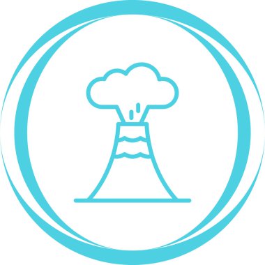 Volkan Web simgesi, vektör illüstrasyonu