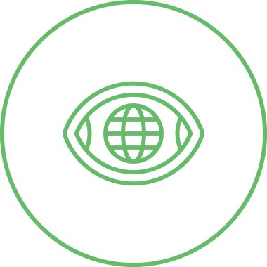 Göz. Web simgesi basit illüstrasyon 