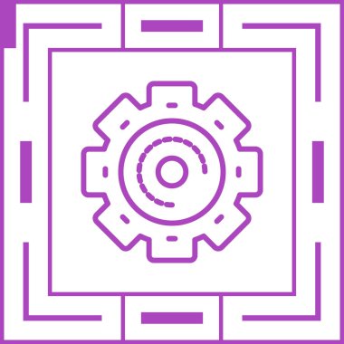 Teçhizat Web simgesi basit illüstrasyon