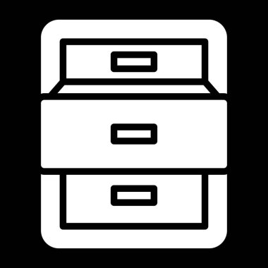 Dosya kabine simgesinin vektör illüstrasyonu