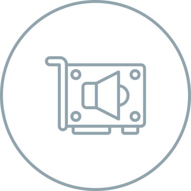 Ses Kart web simgesi vektör illüstrasyonu