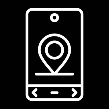 Pin Konum web simgesi, basit vektör illüstrasyonu