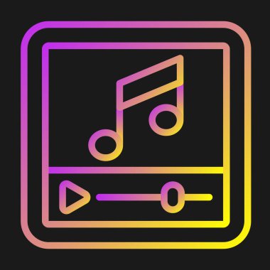 Video player vector icon design 