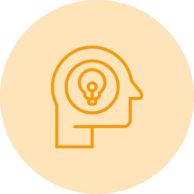 Beyin Fırtınası simgesinin vektör çizimi