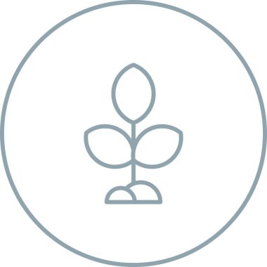 Bir bitki simgesinin vektör illüstrasyonu