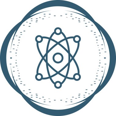 atom. Web simgesi basit illüstrasyon 