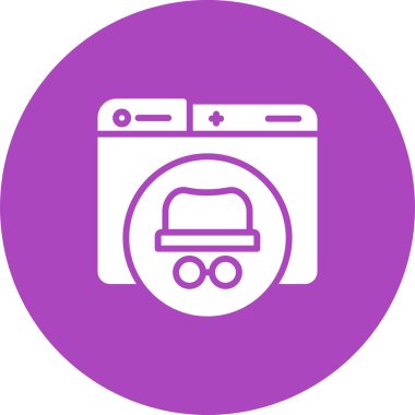 Incognito simgesi web basit illüstrasyon
