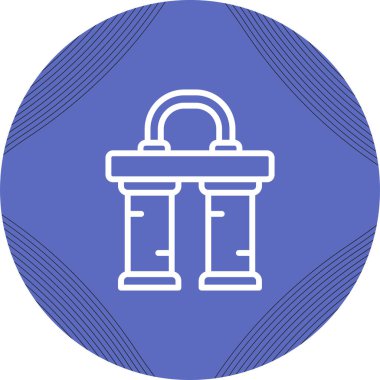 Su Filtresi ağ simgesi, basit vektör illüstrasyonu