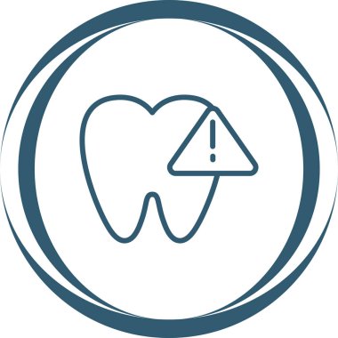 Diş acil durumu. Web simgesi basit illüstrasyon