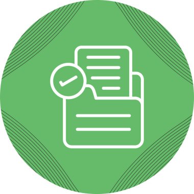 Belge Onayı simgesi, vektör illüstrasyonu 