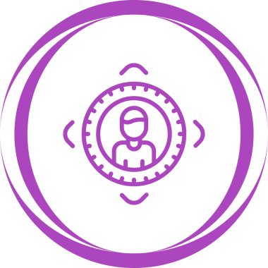 Hedef Seyirci Web simgesi, basit vektör illüstrasyonu