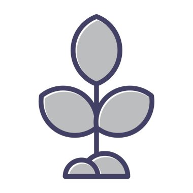 Bir bitki simgesinin vektör illüstrasyonu