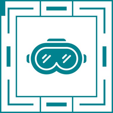 Gözlük simgesi. Basit resimleme 