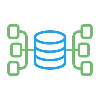 veritabanı. Web simgesi basit illüstrasyon