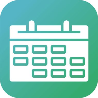 Takvim simgesi, vektör çizimi 