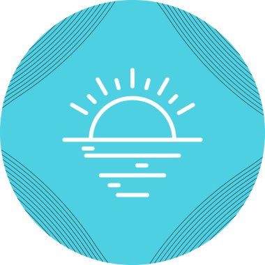  Gün batımı web simge vektör çizim  