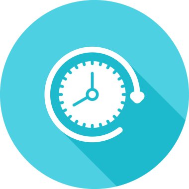 Ok ağ simgesi, vektör illüstrasyonlu saat 