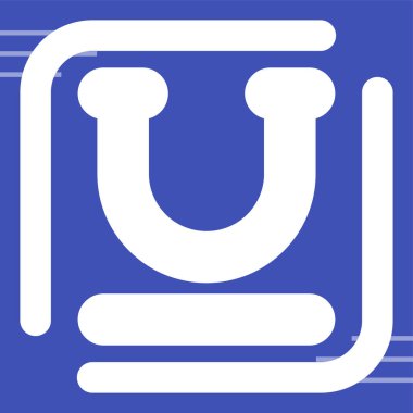 Altı çizili simge düz ve basit set tasarımı