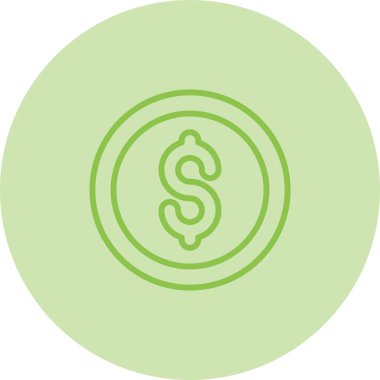 Dolar simgesi vektör illüstrasyonu