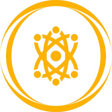 atom. Web simgesi basit illüstrasyon 