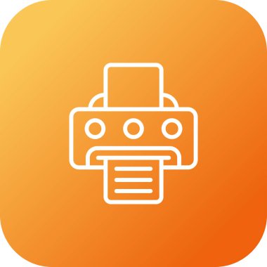 Yazıcı. Web simgesi basit tasarım