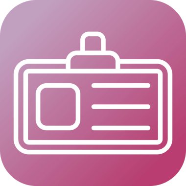 Kartvizit simgesinin vektör illüstrasyonu 