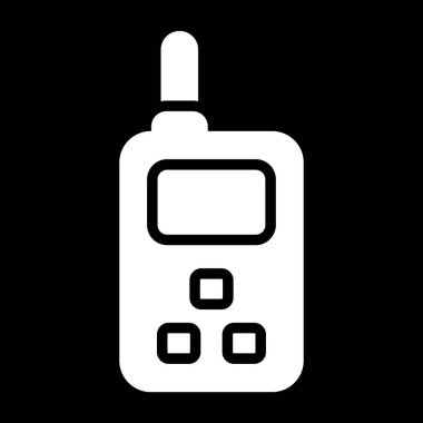 Acil durum radyo simgesi, web basit illüstrasyon