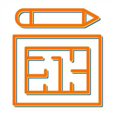 Blueprint web simgesi, basit illüstrasyon