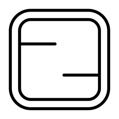 Kare vektör çizgisi simgesi