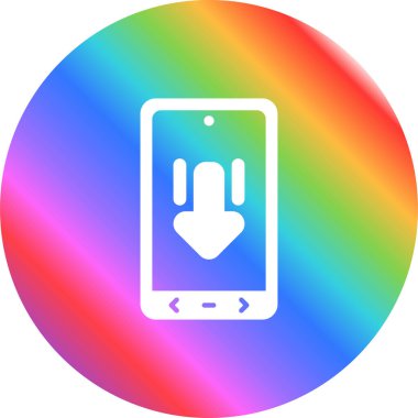 Cep telefonunda Swip Aşağı ok işareti 