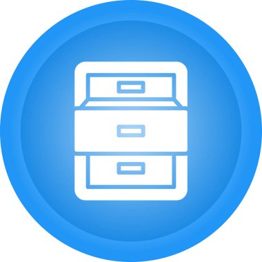 Dosya kabine simgesinin vektör illüstrasyonu
