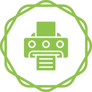 Yazıcı. Web simgesi basit tasarım