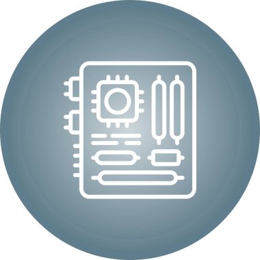 Anakart. Web simgesi basit illüstrasyon