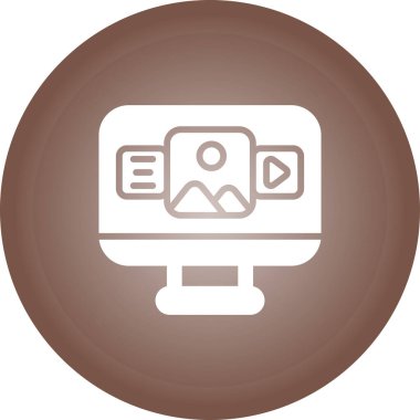 bilgisayar ekranı simgesi, vektör illüstrasyonu basit tasarım