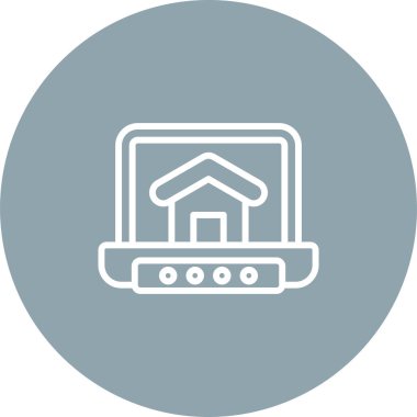 dizüstü bilgisayar simgesi, vektör illüstrasyonu basit tasarım